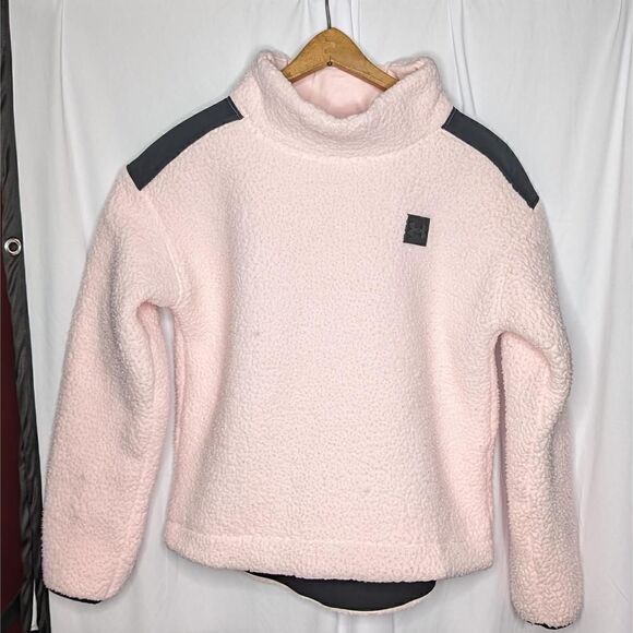 Under Armour Sherpa Mock Neck Fleece Long Sleeve Jacket Light Pink Size XS - Picture 1 of 8